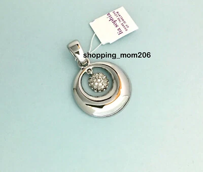 Colgante Deslizante Lia Sophia "Magnificado" Tono Plata con Cristales Cortados Foto 1 de 3