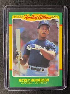 1986 Fleer Limited Edition Baseball Superstars Rickey Henderson #23 of 44 Yankee - Picture 1 of 1