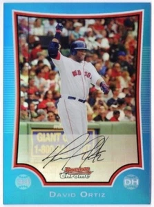 Tarjeta Bowman Chrome 2009 David Ortiz HOF Blue Refractor #22 - - - #081/150 - Imagen 1 de 2