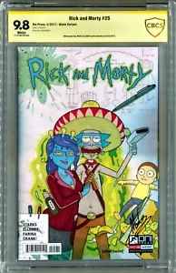 Rick and Morty #25 (2017) CBCS 9.8 White! SIGNED+SKETCHED Marc Ellerby, Beauty! - Picture 1 of 2