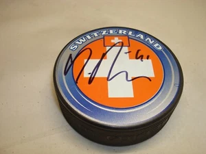 Mirco Müller signed Team Schweiz Hockey Puck handsigniert 1A - Bild 1 von 2