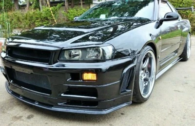 Juego de luces LED intermitentes delanteras para Nissan Skyline R34 GTR GTT lente de humo Nismo Foto 1 de 4