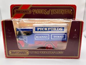 Matchbox Steam Truck Models of Yesteryear 1:72 Y27 1922 Pickfords 1984 1986