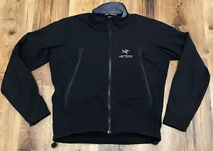 Arcteryx Jacket Men M Black Gamma Polartec Waterproof Zip Up Coat Hike - Picture 1 of 11
