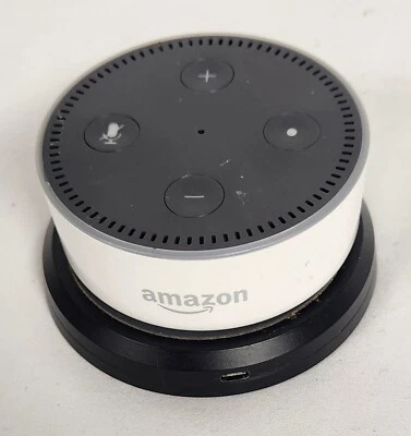 Amazon Echo Dot (2nd Generation) Smart Assistant- White W/ Wireless Fast Charger - Image 1 of 4