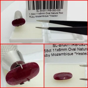 Rubí natural de Mozambique Oval 1.58 Cts. - Imagen 1 de 10