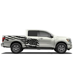 US flag scratches Decal for Nissan Titan S SV PRO 4X Platinum reserve stickers - Picture 1 of 4