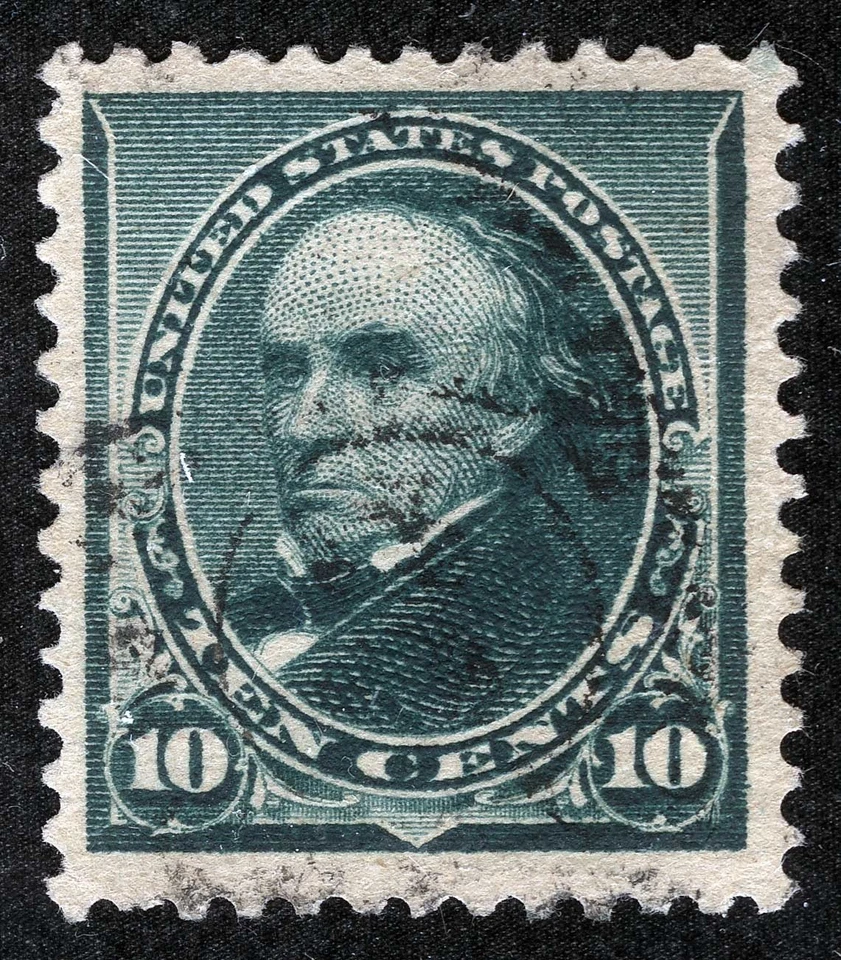 US Sc 226 Verde 10¢ 1890 Golpe de Luz de un Dúplex Numérico Cancelar Bien Centrado Foto 1 de 1