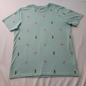 Free Planet Herren GRÖSSE LARGE türkis Palme T-Shirt, Flamingos, Pinapples, weich - Bild 1 von 9