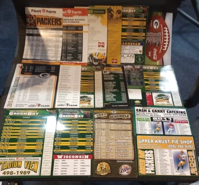 GREEN BAY PACKERS Imán Horario LOTE 17 DIFERENTES  Aaron Rodgers 2006-2025 Foto 1 de 4