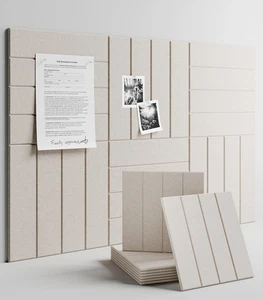 Felt Bulletin Board Tiles Large 36" X 24" Cork Board Alternative-6 Pack with 40  - Picture 1 of 12