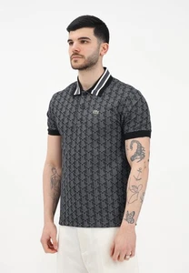 LACOSTE Polo Uomo Nero Polo manica corta Polo a manica corta in jacquard con mon - Picture 1 of 5