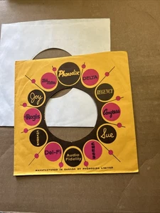 1 Company Sleeve Only Yellow PhonoDisc Delta Regency Congress Sue - Picture 1 of 2