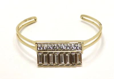 PULSERA BRAZALETE BAGUETTES MOVIMIENTO CRISTAL TONO DORADO ALEXIS BITTAR TALLA PEQUEÑA Foto 1 de 4