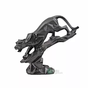 Handcrafted Black Panther Showpiece Figurine Statue For Home Office Decor 8'' - Picture 1 of 4