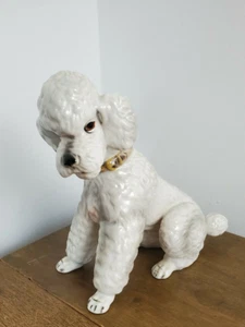 Vintage 1950s Keramos~ Austria Poodle Figurine 9" Dog Porcelain CUTE!! - Picture 1 of 11