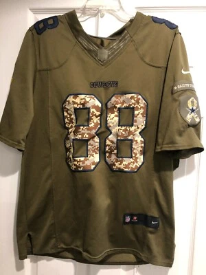 Camiseta deportiva Nike verde pequeña de los Dallas Cowboys Dez Bryant #88 Salute to Service, Preowne Foto 1 de 4