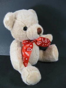 Teddy Bear Poseable  Hearts OXOX LOVE Kisses Stuffed 11" Valentines Pose TOY - Picture 1 of 7