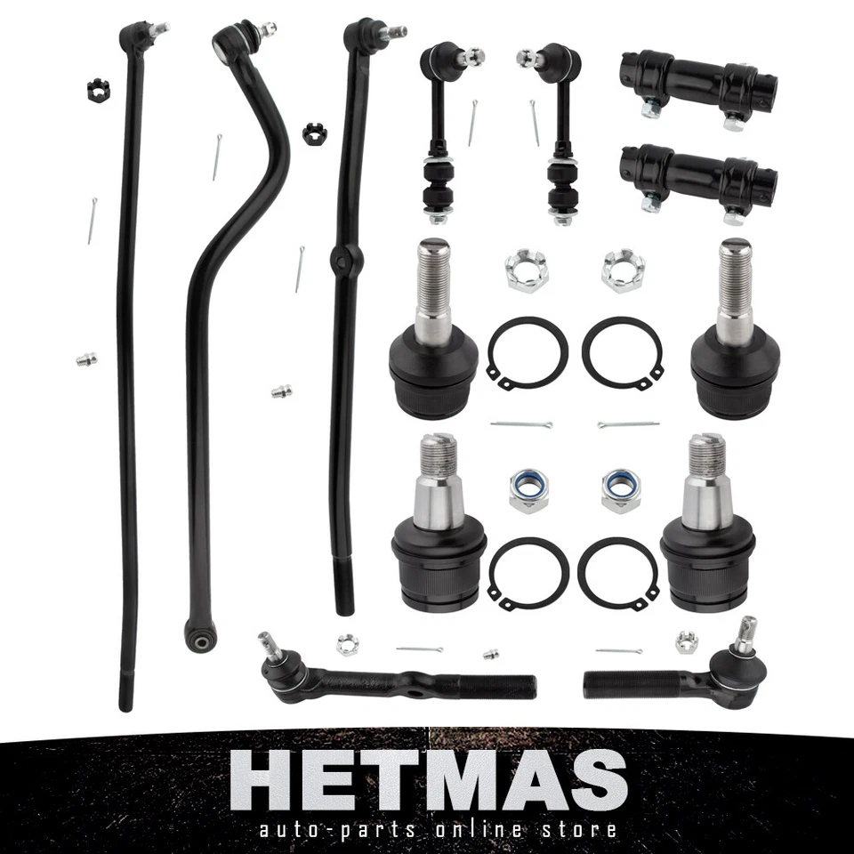 Barra de pista 13 peças juntas esféricas frontais haste de amarração para Dodge Ram 2500 3500 Dana 60 4x4 - Imagem 1 de 4