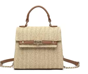 Like Dreams Neo Straw Crossbody bag Natural Gold - Picture 1 of 5