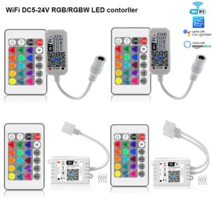 WiFi RGB Smart APP controller 24key IR remote For 5050 RGB RGBW LED strip light - Picture 1 of 11