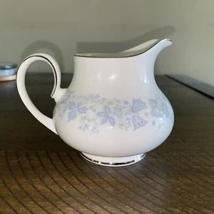 Creamer Cream Pitcher Royal Doulton Meadow Mist Bone China Blue Floral England - Picture 1 of 18
