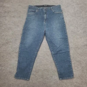 Juqi Homme Jeans Mens 32 Skinny Slim Dark Wash Pants Denim Ankle Adult 32x21 - Picture 1 of 11