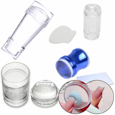 French Stamping Stamper Clear Jelly - XXL & Normal Nailart UV Gel Frenchgel Nail