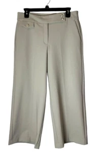 Rachel Zoe Pants Women 8 Beige High Rise Wide Leg Cropped Trousers NWT - Picture 1 of 9