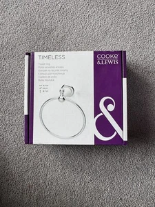 Cooke & Lewis timeless chrome & ceramic towel ring - Picture 1 of 2