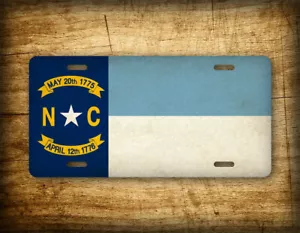 University of North Carolina Flag License Plate Antique NC State Flag Auto Tag - Picture 1 of 5