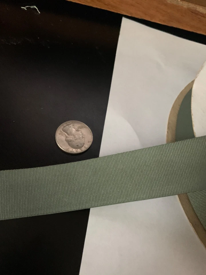 1” gray grosgrain ribbon - Image 1 of 1