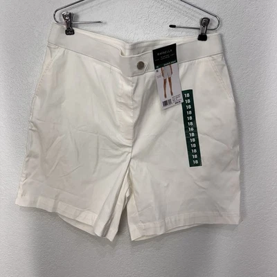 Rafaella White Missy Shorts Womens Size 18 Casual Pull On Stretch Above Knee $49 - Image 1 of 4