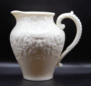 Vintage Belleek Bacchus Face & Grapes Mask Pitcher Brown Mark Ireland - Picture 1 of 7