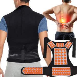 Therapy Magnetic Self Heating Lumbar Lower Back Support Belt Brace Pain Relief - Picture 1 of 26