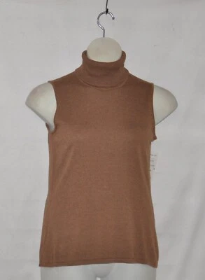 Joan Rivers Turtleneck Sweater Tank Size S Camel - Image 1 of 2