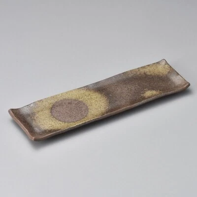 Bizen-Style Long Rectangular Plate (Enhanced Porcelain, Mino Ware) Made in Japan - Image 1 of 2