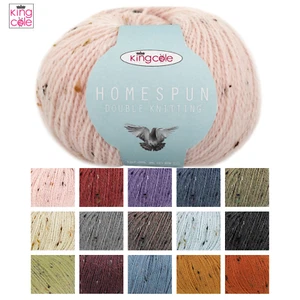 King Cole Homespun DK 50g Yarn - All Colours Knitting Wool Yarn Acrylic Crochet - Picture 1 of 17