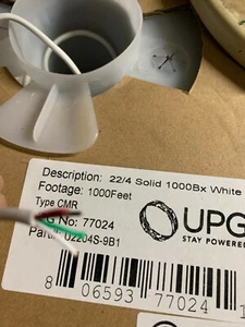 Cavo Comm bianco 22 AWG 4 UPG marca solido est 700 piedi - Foto 1 di 4