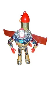 Disney Toy Story Interstellar Red Silver Buzz Lightyear 5” Thinkway Figure - Picture 1 of 4