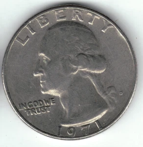 USA - 1971D - Washington ¼ $ - Heraldic Eagle - Low Mintage - #19343 - Picture 1 of 2