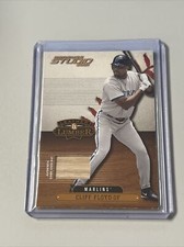 2001 Donruss Studio Leather And Lumber Cliff Floyd Bat Relic 