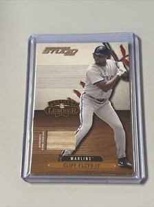 2001 Donruss Studio Leather And Lumber Cliff Floyd Bat Relic 