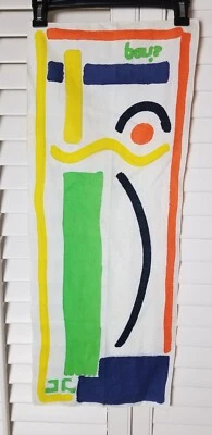 Bufanda Courreges Paris Vintage Años 70 Monograma Logo Algodón Mod 14 X 34 COMO NUEVA Foto 1 de 4