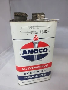 PUBLICIDAD VINTAGE AMOCO LATA DE ACEITE DE 1 GALÓN GARAJE TIENDA LATA D-496 - Imagen 1 de 6