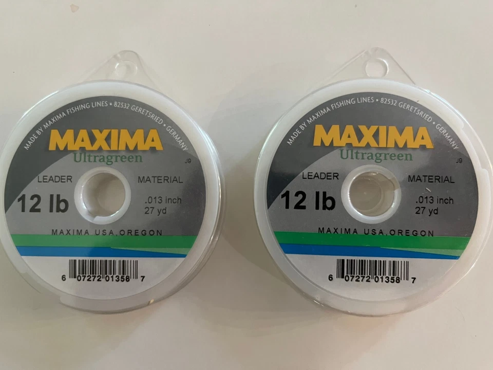 Línea de pesca Máxima Ultra Green Leader Wheel 12 lb prueba 27yds ~ paquete de 2 Foto 1 de 1