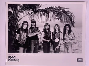 Iron Maiden Photograph Bruce Dickinson Original Stamped EMI 10x8 Promo 1980s - Picture 1 of 12
