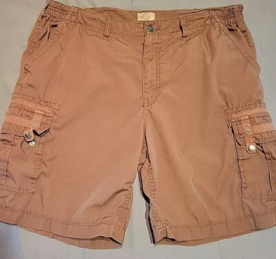 Vtg Haband Travelers Men's Sz 40 Safari Hiking Cargo Shorts Brown Utility  - Image 1 of 4