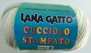 Lana Gatto Cucciolo Stampato #4766 Raspberry Fields Wool Yarn Skeins Mach Wash - Picture 1 of 4