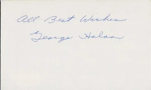 George Halas Chicago Bears Icon AUTO Index Card JSA - Picture 1 of 3